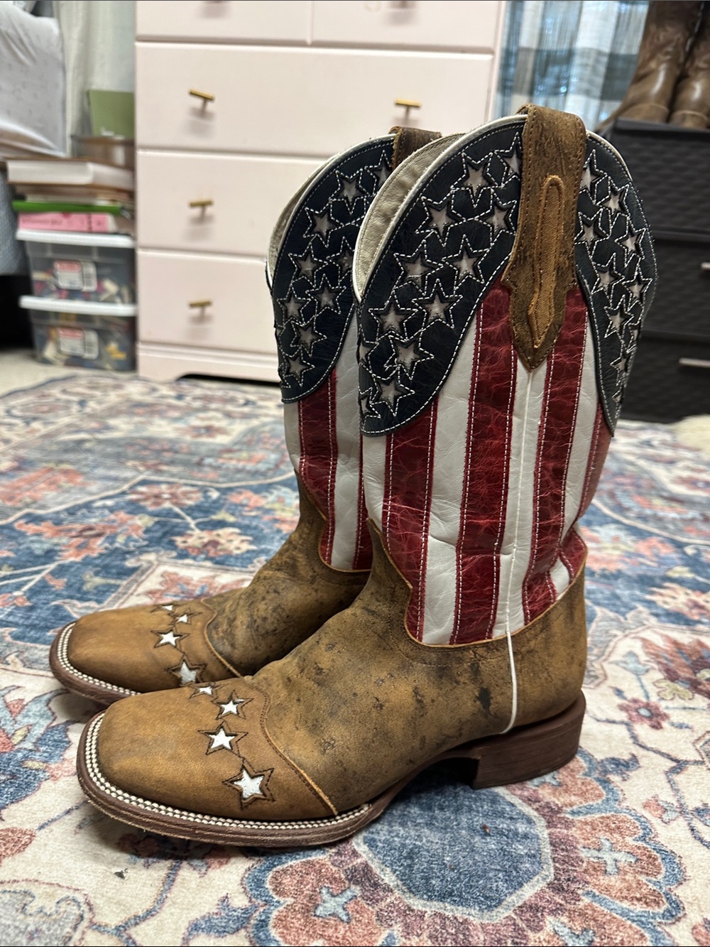 JB Dillon American Flag Men’s Cowboy Boots